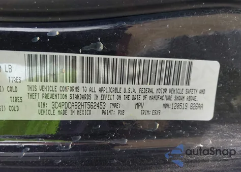 2017 Dodge Journey Se z USA, uszkodzony, nr VIN 3C4PDCAB2HT562453